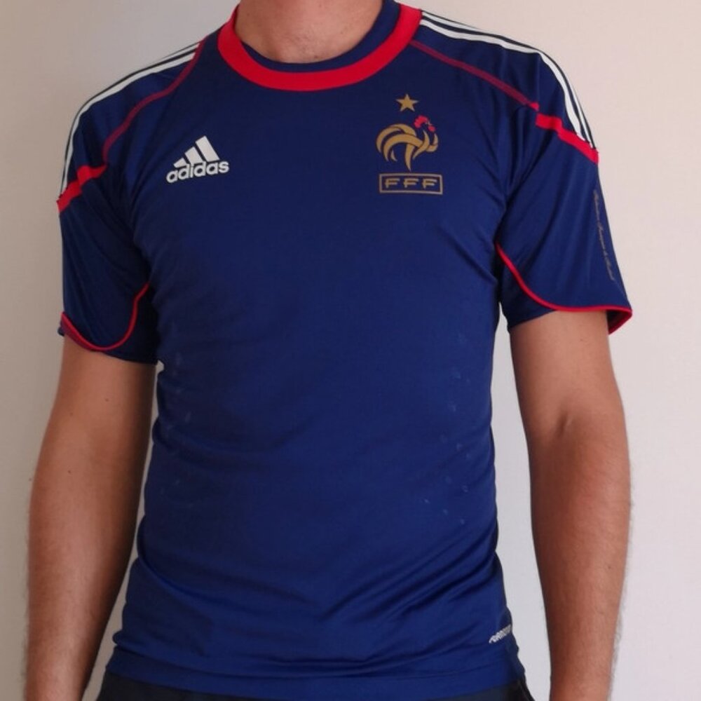 3/$118❤️vintage FRANCE 2009-10 training shirt Adidas Formotion soccer jersey